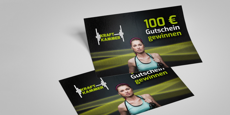 bedruckte Flyer mit UV-Lack