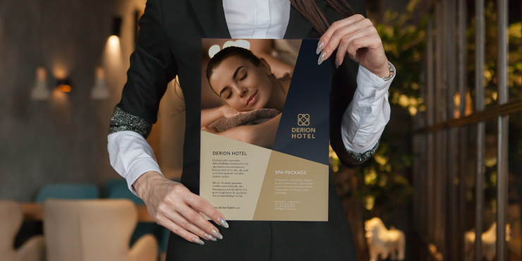 bedruckte Flyer mit UV-Lack