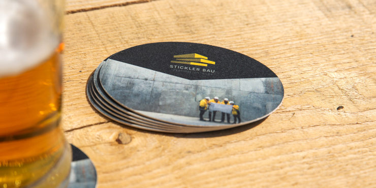 Bedruckter Bierdeckel