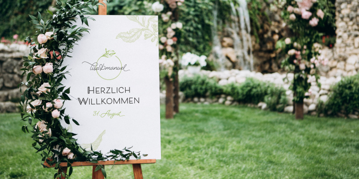 bedrucktes Schild