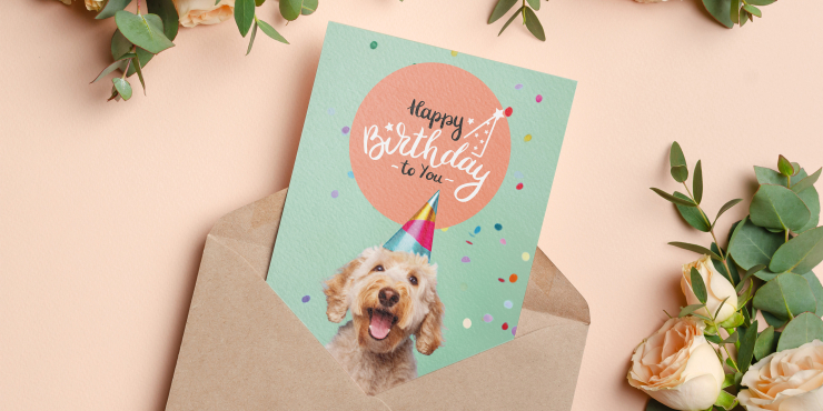 Geburtstagseinladung mit Hund