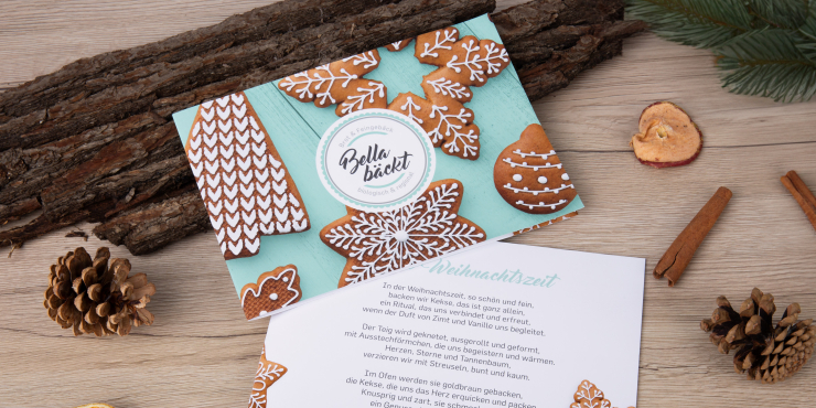 Weihnachtskarte mit Weihnachtlichem Hintergrund