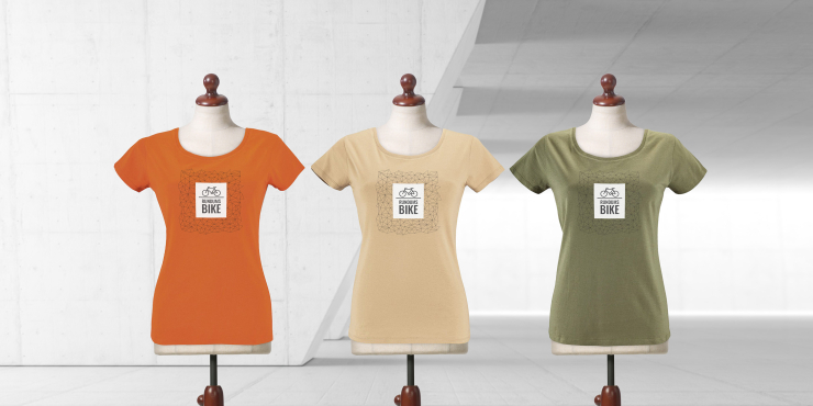 Drei verschiedenen Farben der organic kurzarm T-Shirts