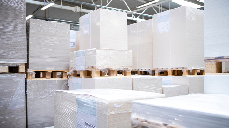 Papierstampel in unserer Halle