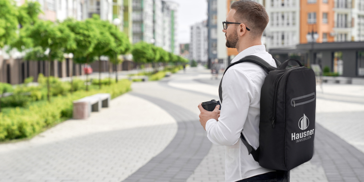 Laptoprucksack London mit Logo