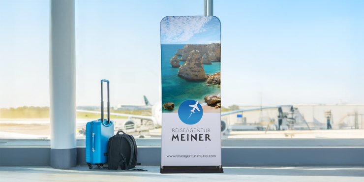 Premium Zipper Displays am Flughafen