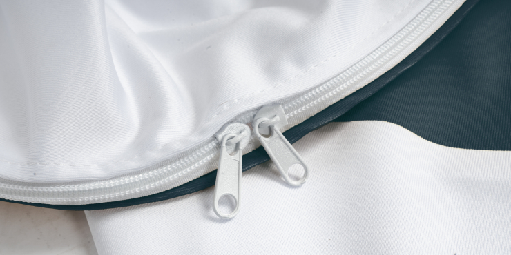 Nahaufnahme der Zipper Banner Wand gebogen Ersatzbespannung