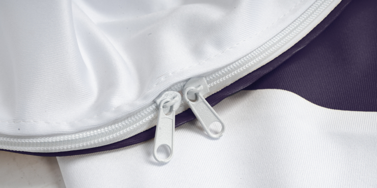 Nahaufnahme der Zipper Banner Wand Straight Ersatzbespannung