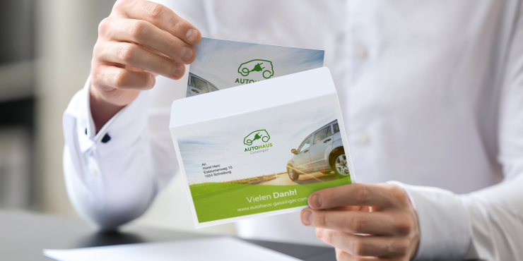 Kuvert im C5-Format personalisiert